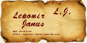 Lepomir Janus vizit kartica